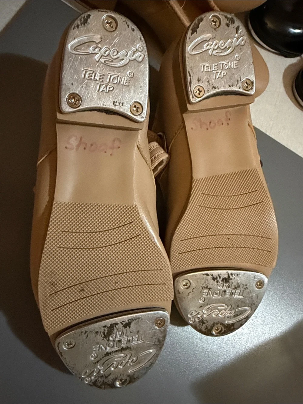 Capezio Kids Beige/Tan Mary Jane Tap shoe 12.5